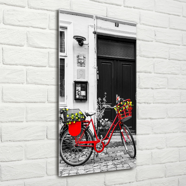 Glass picture wall art City bike