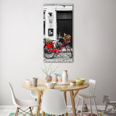 Glass picture wall art City bike