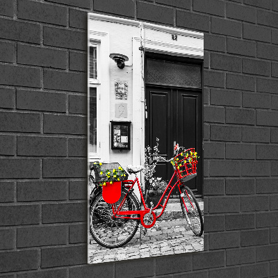 Glass picture wall art City bike