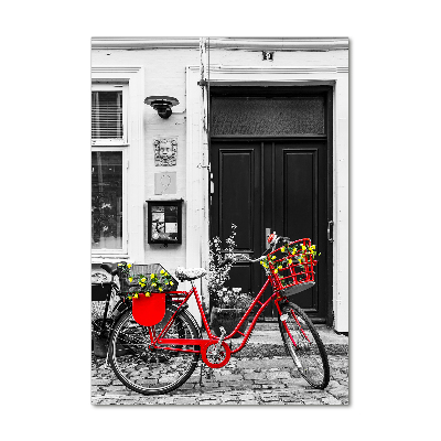 Glass picture wall art City bike