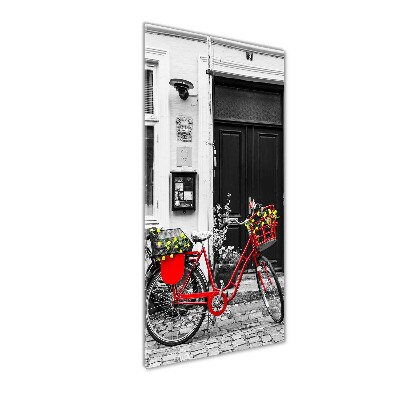 Glass picture wall art City bike