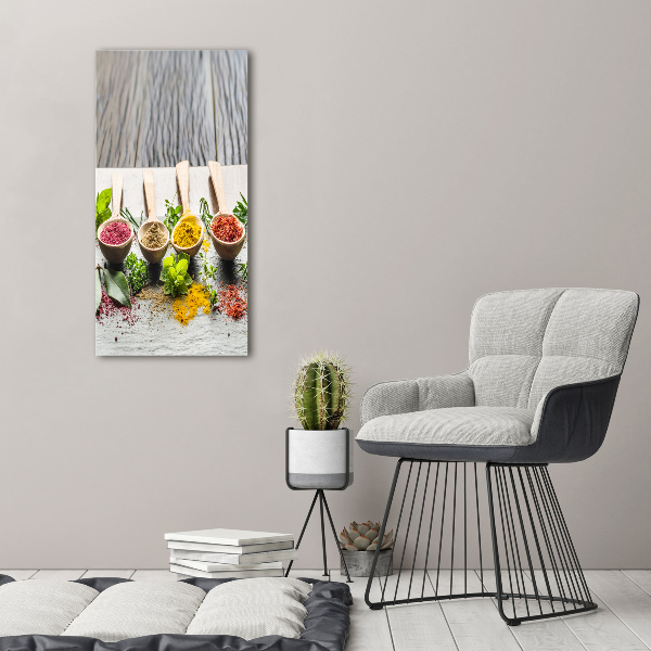 Printed glass wall art Spices