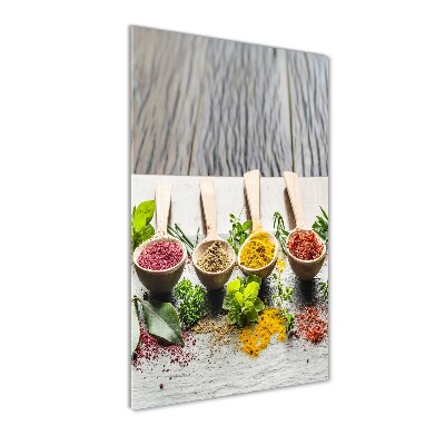 Printed glass wall art Spices