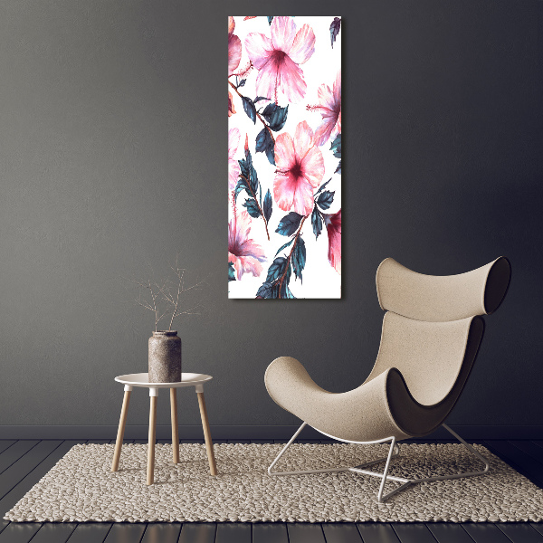 Photo printed on glass Hibiscus