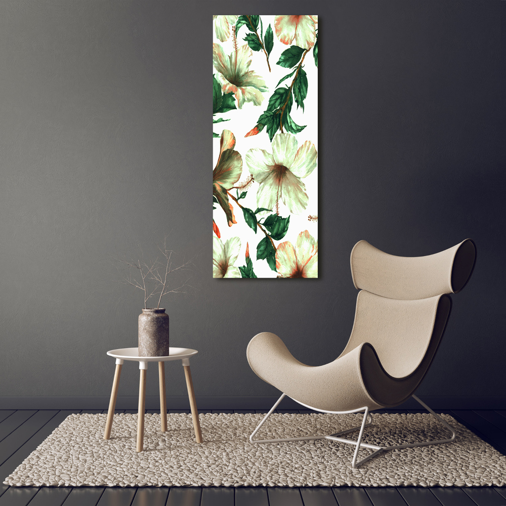 Photo printed on glass Hibiscus