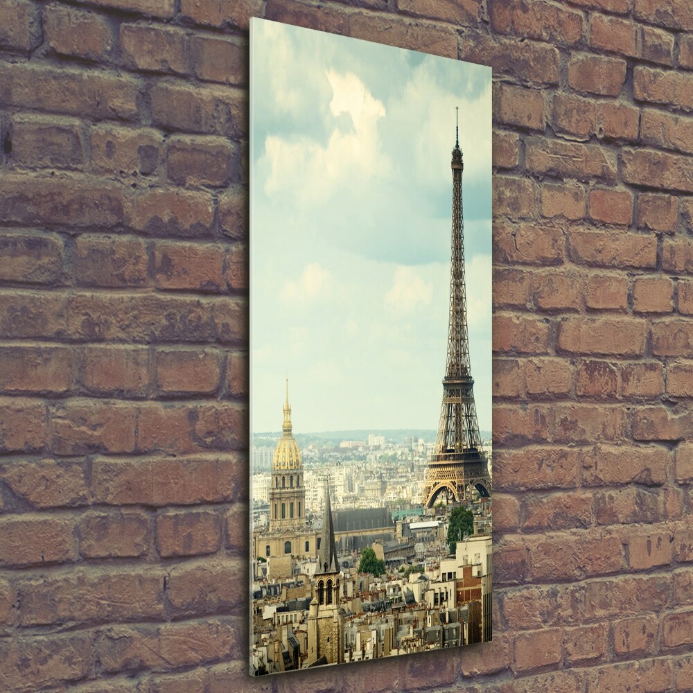 Glass picture wall art Eiffel Paris tower