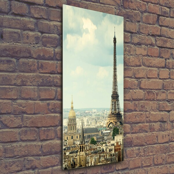 Glass picture wall art Eiffel Paris tower