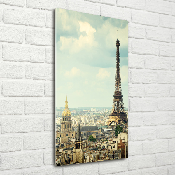 Glass picture wall art Eiffel Paris tower