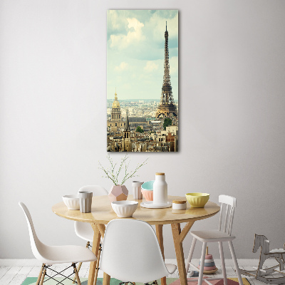 Glass picture wall art Eiffel Paris tower