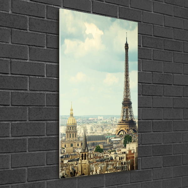 Glass picture wall art Eiffel Paris tower