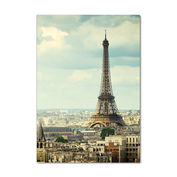 Glass picture wall art Eiffel Paris tower