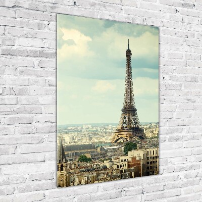 Glass picture wall art Eiffel Paris tower