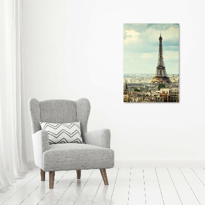 Glass picture wall art Eiffel Paris tower