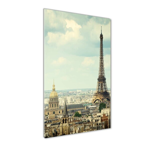 Glass picture wall art Eiffel Paris tower