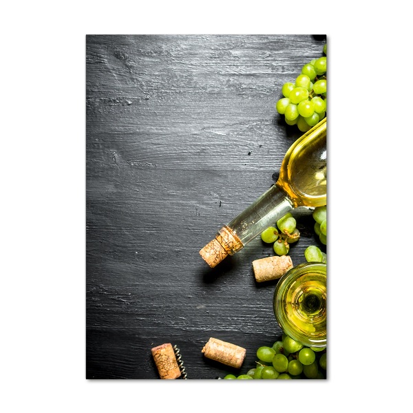 Photo printed on glass Grapes and wine