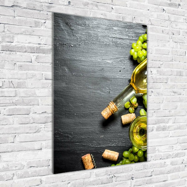 Photo printed on glass Grapes and wine