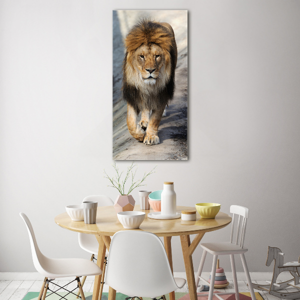 Print on a a glass Lion