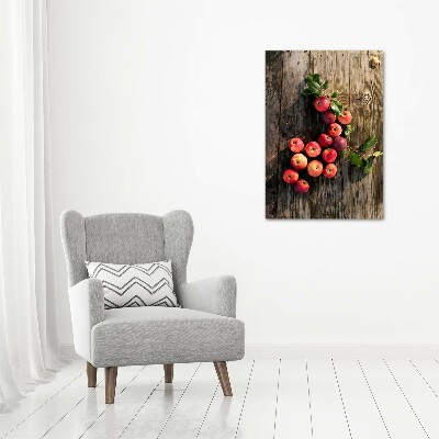 Photo printed on glass Apples on the table