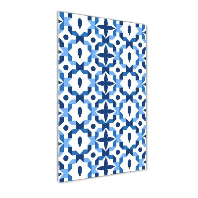 Printed glass wall art Geometric background