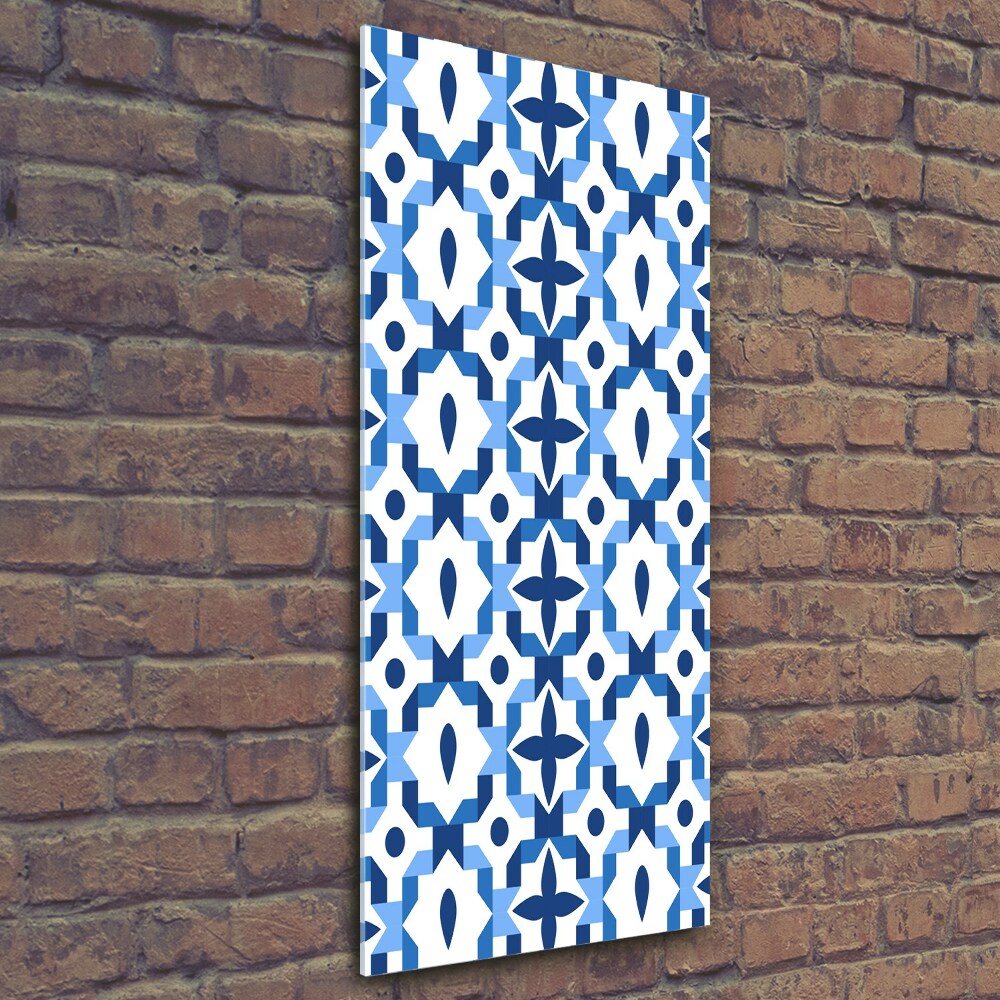 Printed glass wall art Geometric background