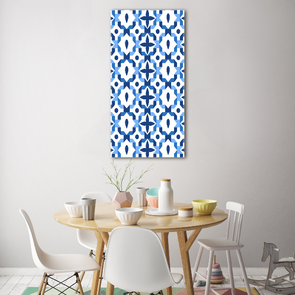 Printed glass wall art Geometric background