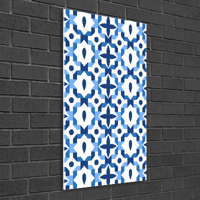 Printed glass wall art Geometric background