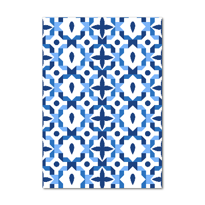 Printed glass wall art Geometric background