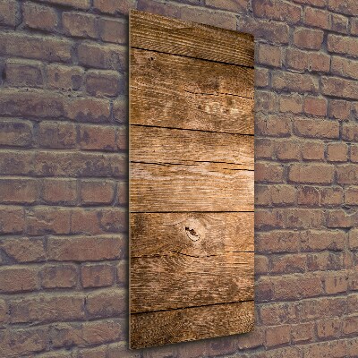 Photo printed on glass Wooden background