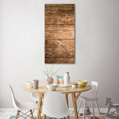 Photo printed on glass Wooden background