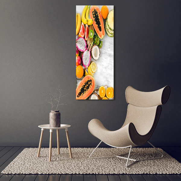 Printed glass wall art Fruit