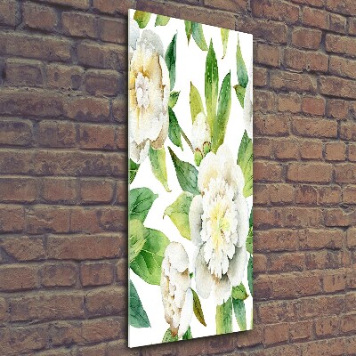 Photo printed on glass Peonies