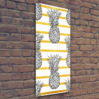 Glass art picture Pineapple stripes