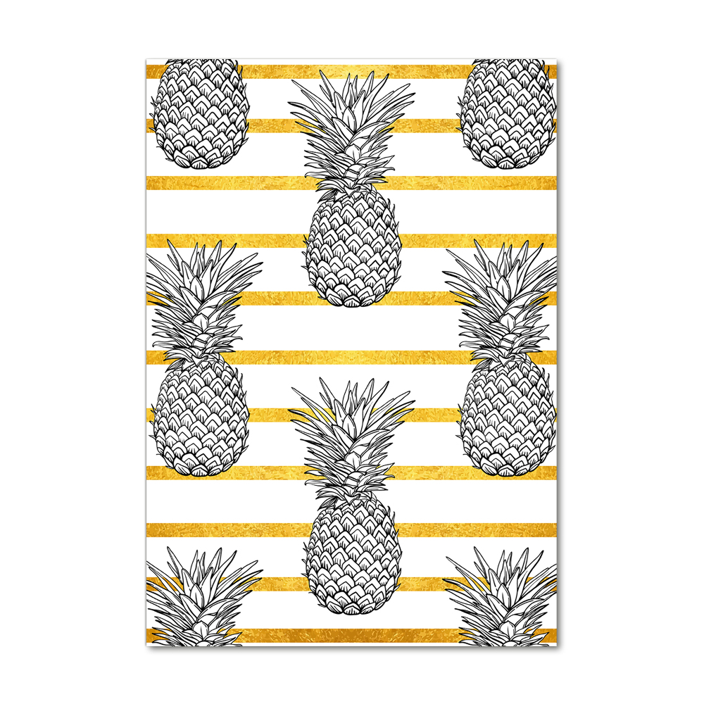 Glass art picture Pineapple stripes