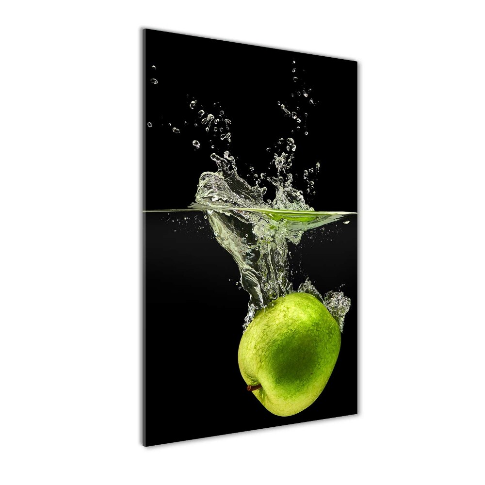 Printed glass wall art Green apples