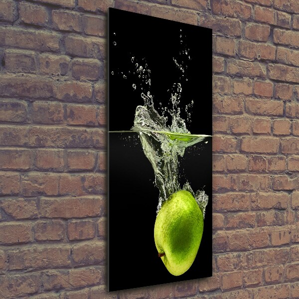 Printed glass wall art Green apples