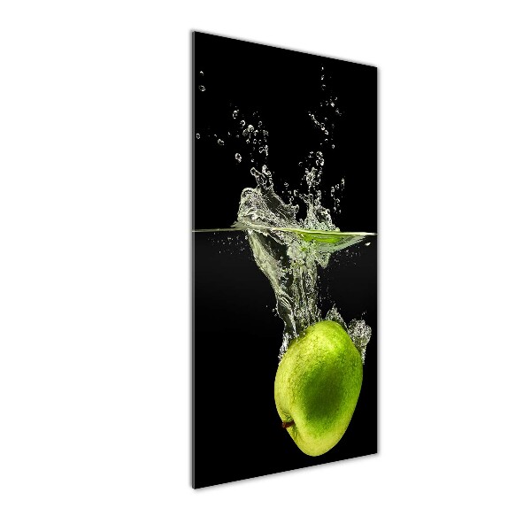 Printed glass wall art Green apples