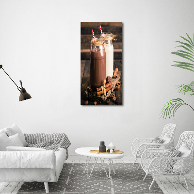 Wall art on glass Milk cocktails