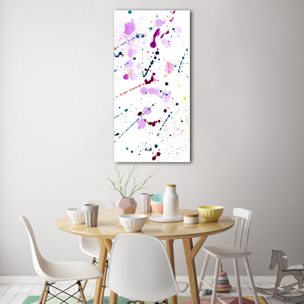 Wall art on glass Colorful spots