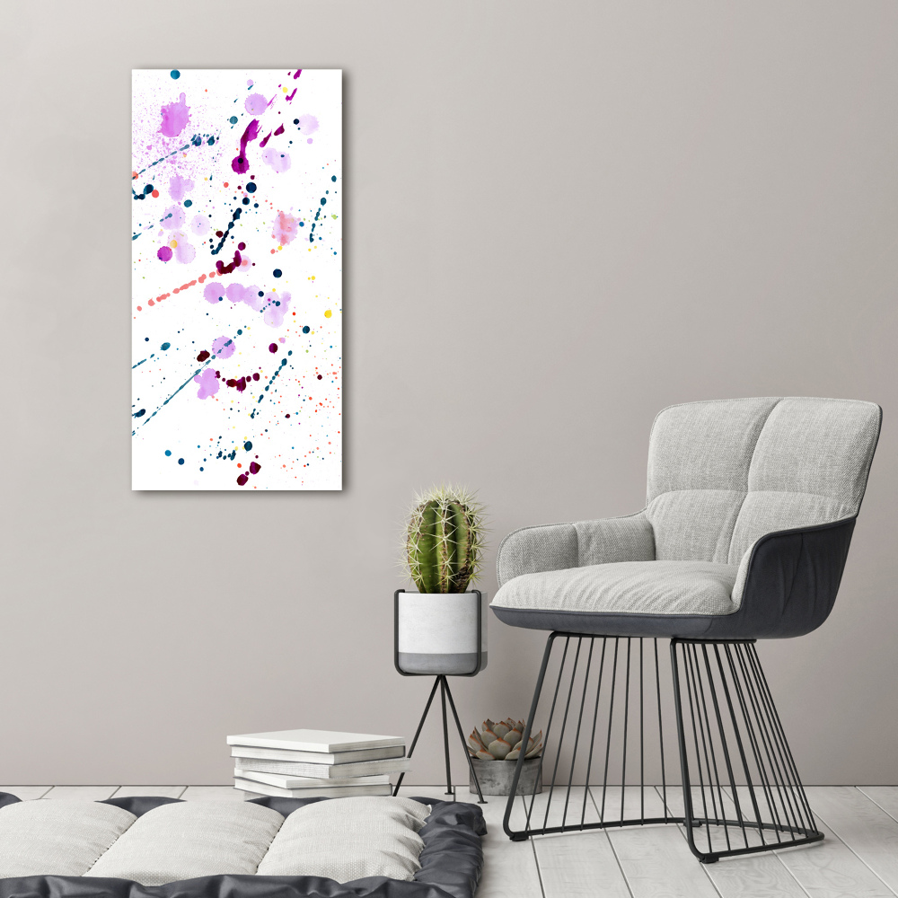 Wall art on glass Colorful spots