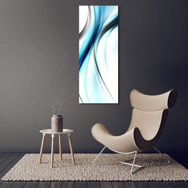 Wall art on glass Wave abstraction