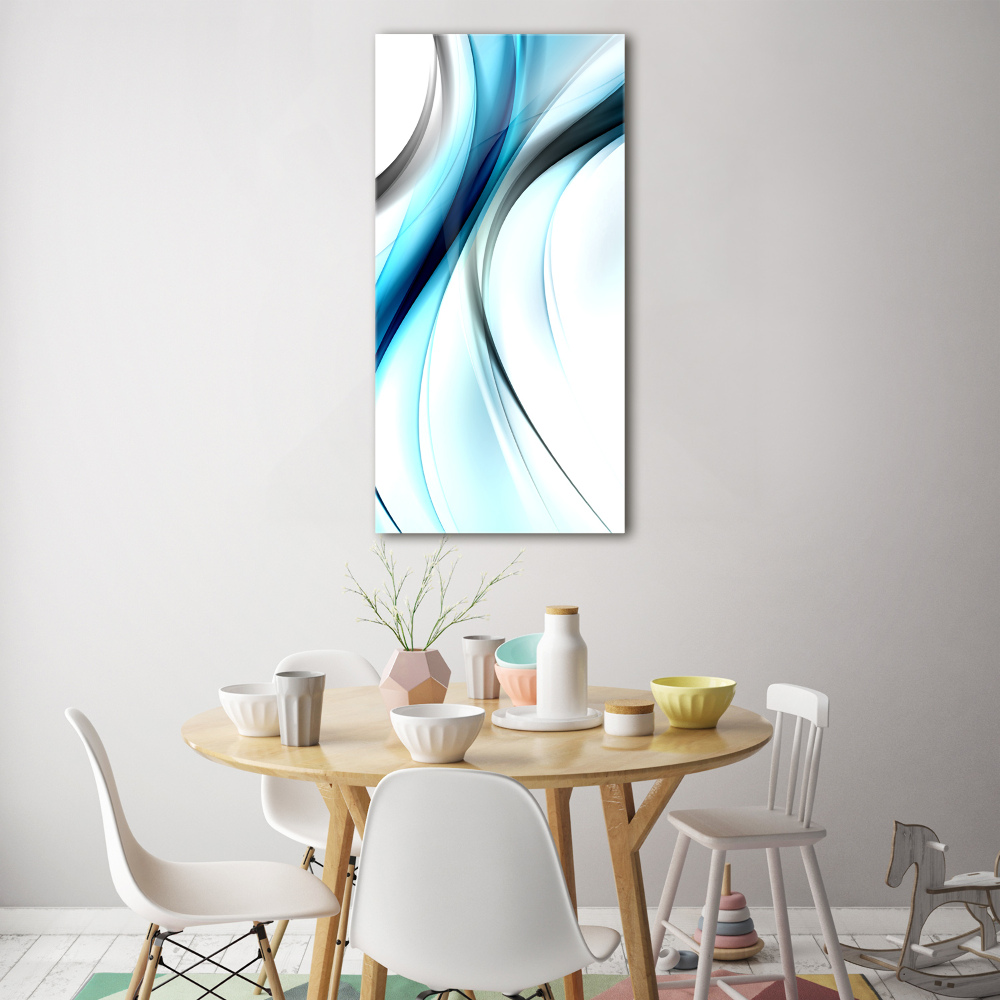 Wall art on glass Wave abstraction