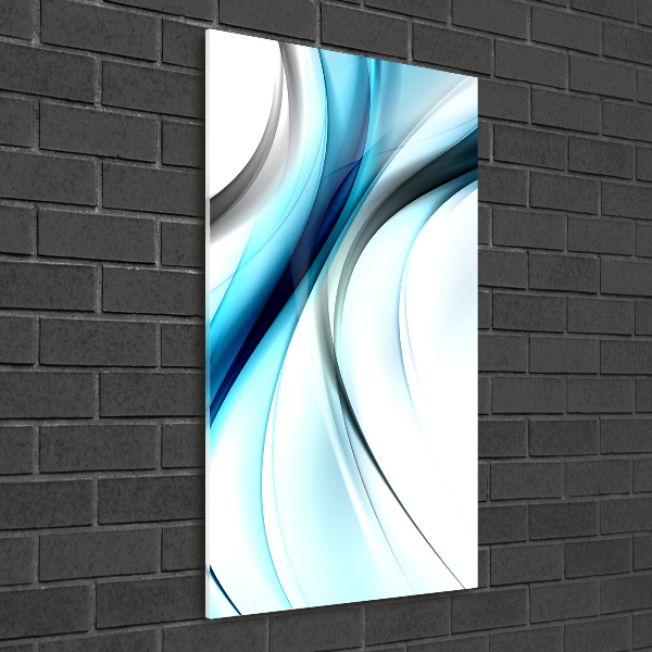 Wall art on glass Wave abstraction