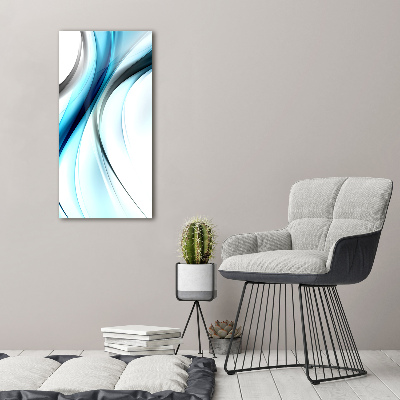 Wall art on glass Wave abstraction