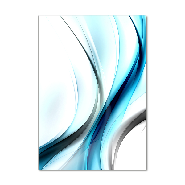 Wall art on glass Wave abstraction