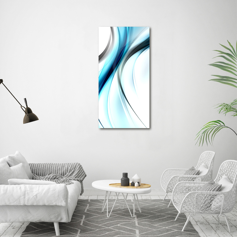 Wall art on glass Wave abstraction