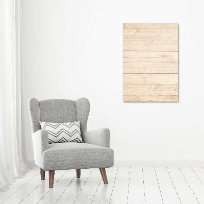 Printed glass wall art Wooden background