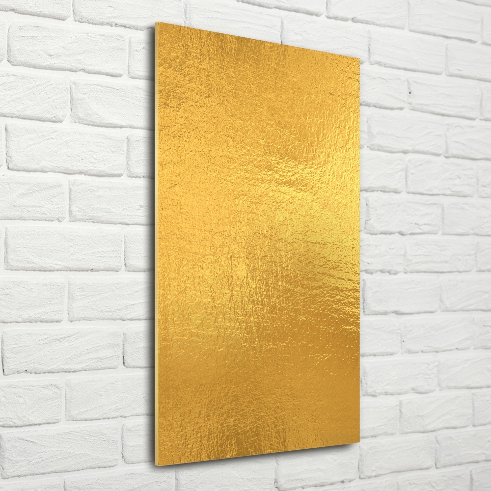 Photo printed on glass Golden foil background