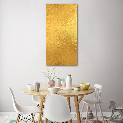 Photo printed on glass Golden foil background