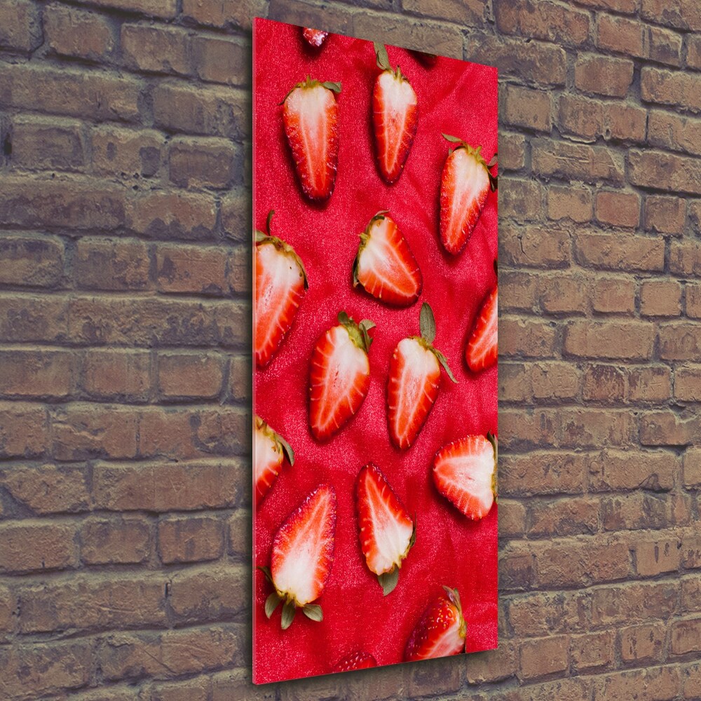 Wall art on glass Strawberries