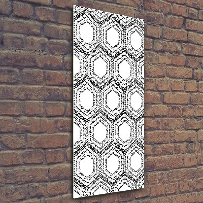 Printed glass wall art Geometric background